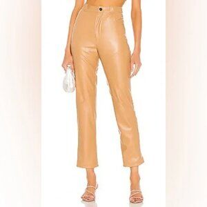 SONG OF STYLE Revolve Pants Vegan Faux Leather Camel size M